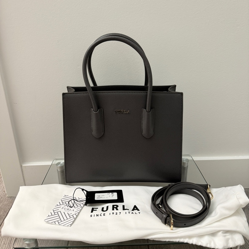 NEW FURLA Amina Tote Grey